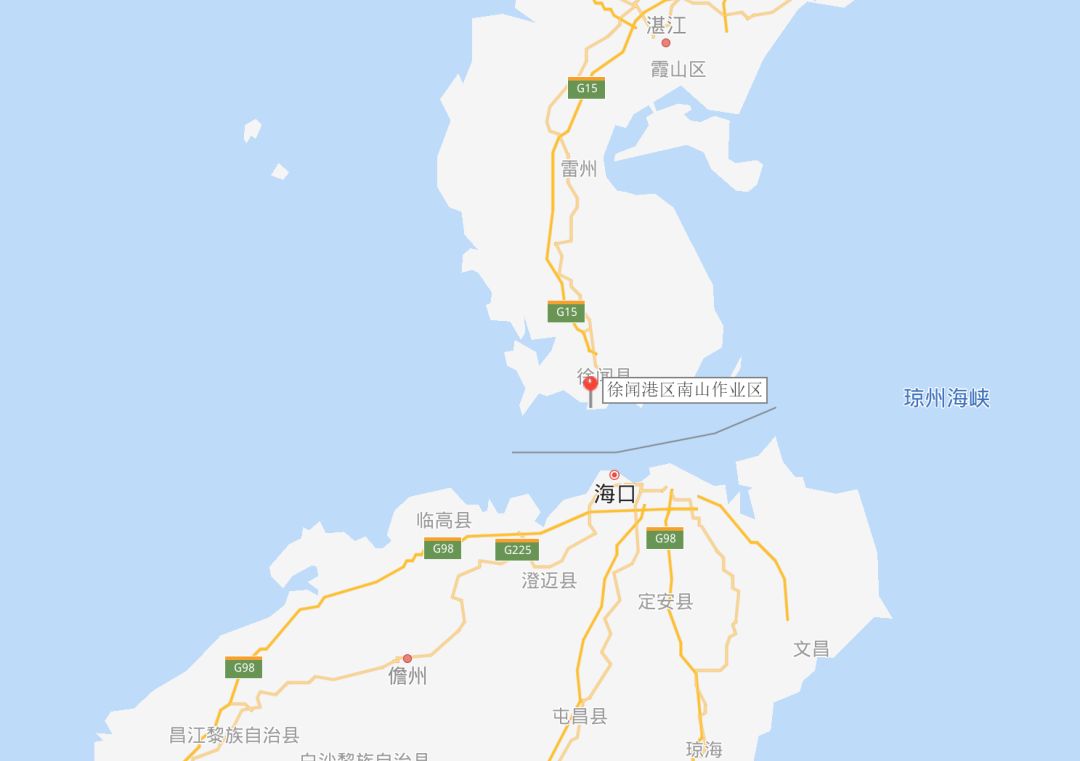 琼州海峡地理位置图图片