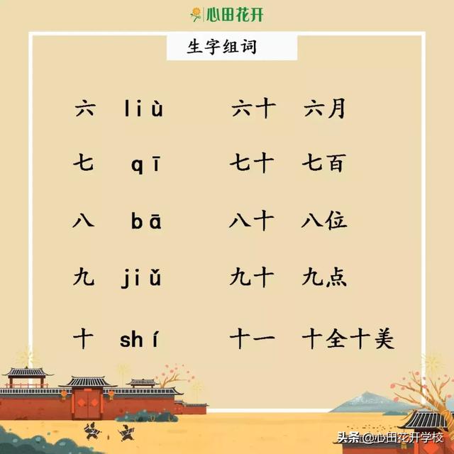 原创部编版教材小学语文一年级上册识字表生字组词带着孩子学起来