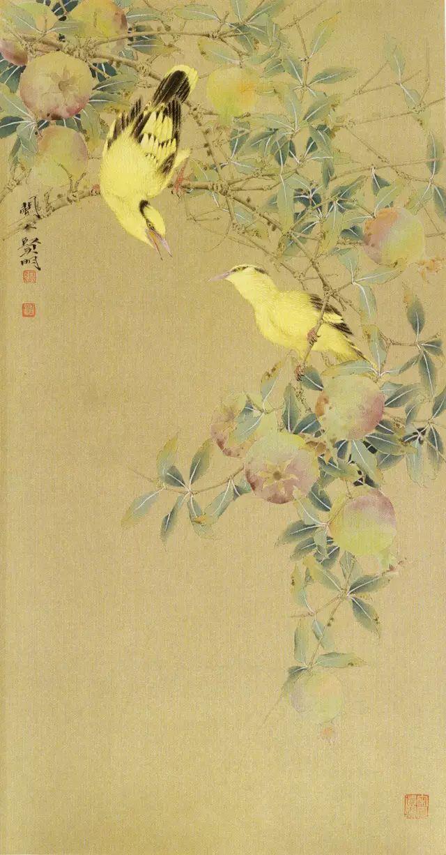 张贤明工笔花鸟作品欣赏