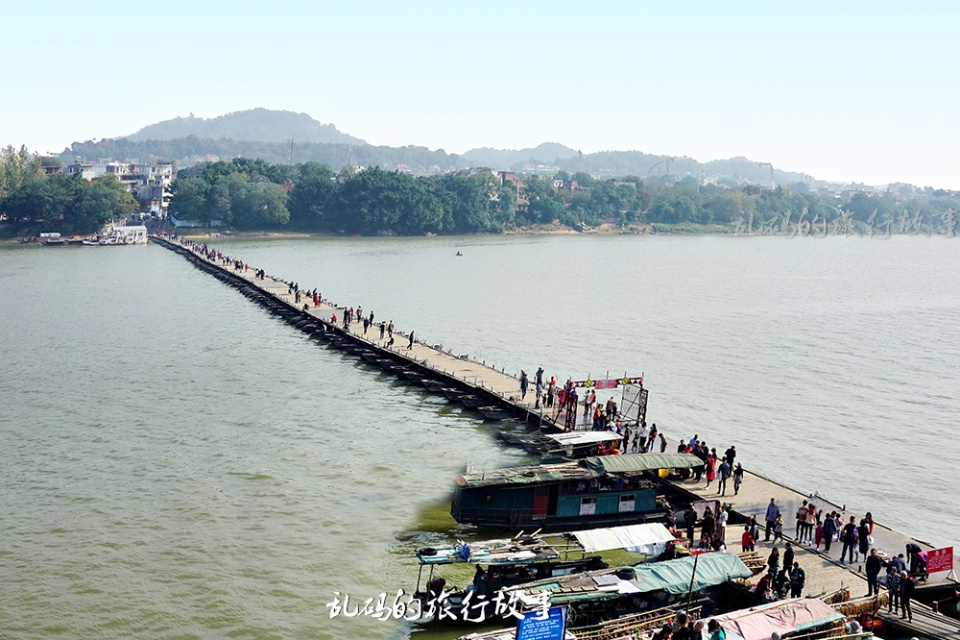 100只木船搭建的江西宋代浮桥 800多年从未被冲垮 至今正常通行!