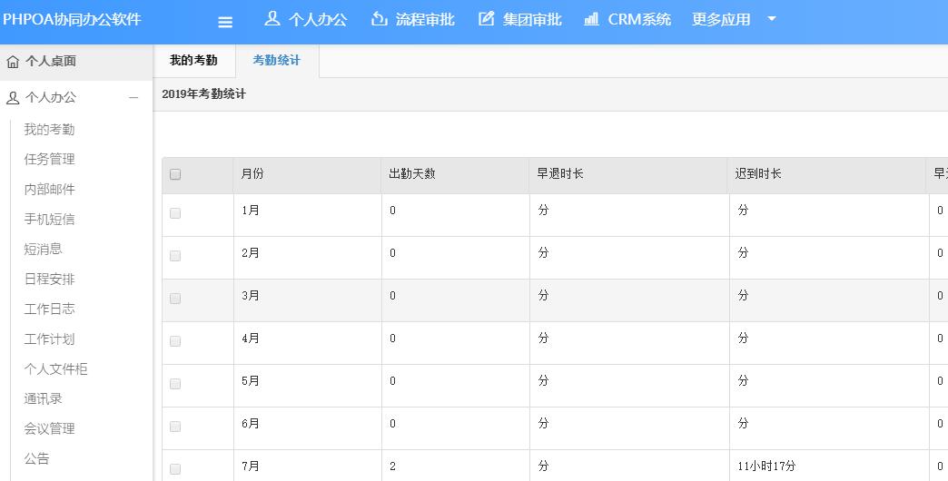 協同phpoa辦公系統個人考勤,實現打卡快捷化