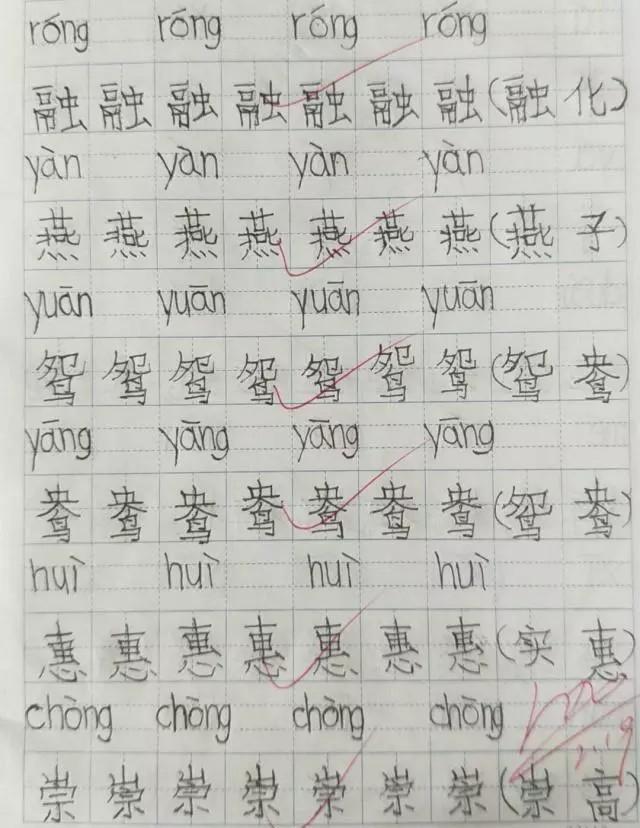 小学生写的"漂亮"字,老师竖起大拇指表扬,网友:未来学霸