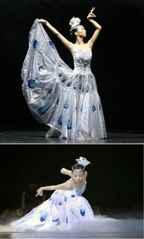 在她表演的舞蹈作品中,邰丽华最喜欢的就她踏上舞蹈生涯的《雀之灵》.