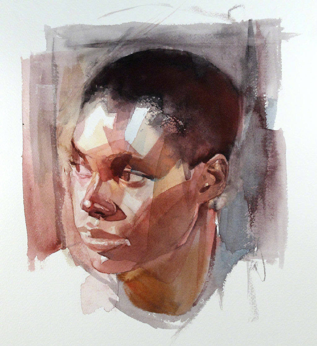 洛杉矶艺术家 nick runge 水彩肖像作品