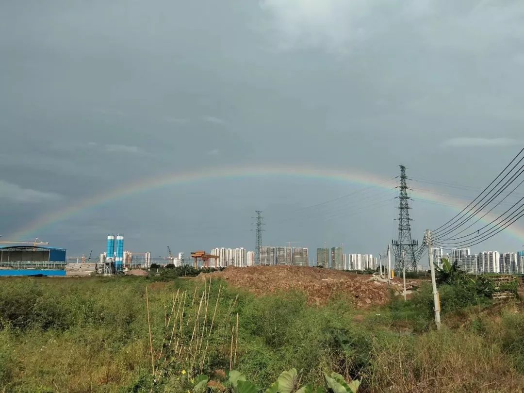 江门的雨后彩虹被刷爆了今年第7号台风正生成中