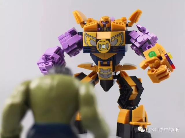 双象积木40084009复仇者联盟系列机甲灭霸反浩克二变机甲