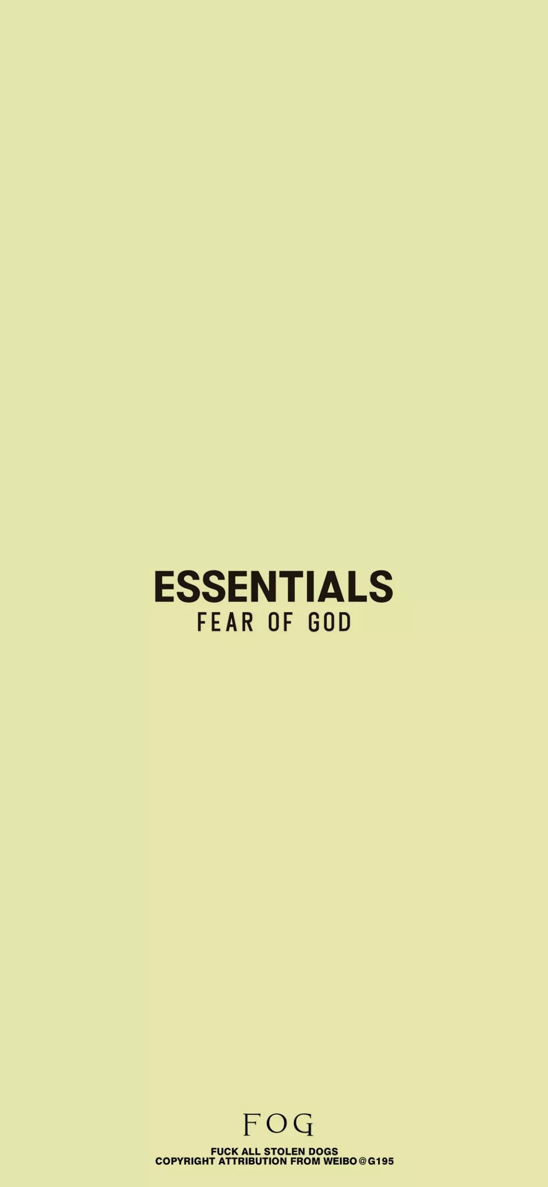 壁纸丨fearofgod再烂街我也爱