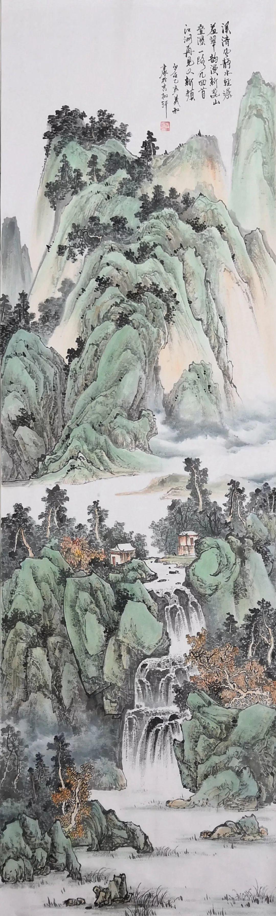 原创他画的传统山水画赏心悦目有3点创作体会可供学习参考