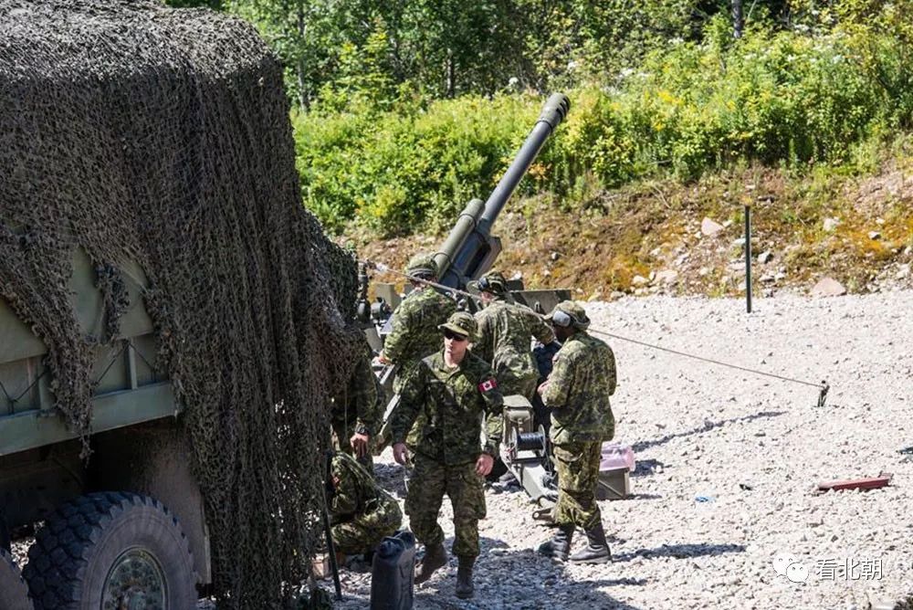 m101榴弹炮变形版加拿大c3型105毫米榴弹炮实弹射击图集