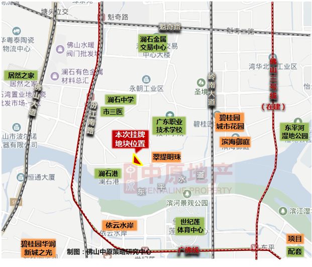禅城澜石挂牌逾5千㎡小型地宗地地处西南片区,位于西南大道以北位置