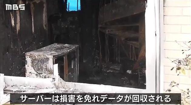京都动画工作室内的纸质原画及资料虽全部烧毁，但位于一楼的服务器保存完好