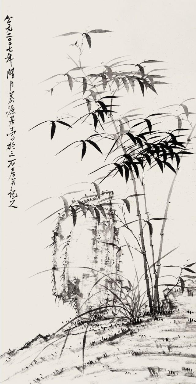 不称画竹圣手却画竹入圣的水墨画家姜子龙墨竹欣赏