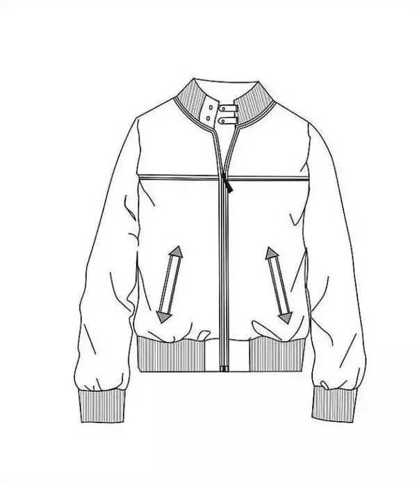 男女式上衣平面款式图