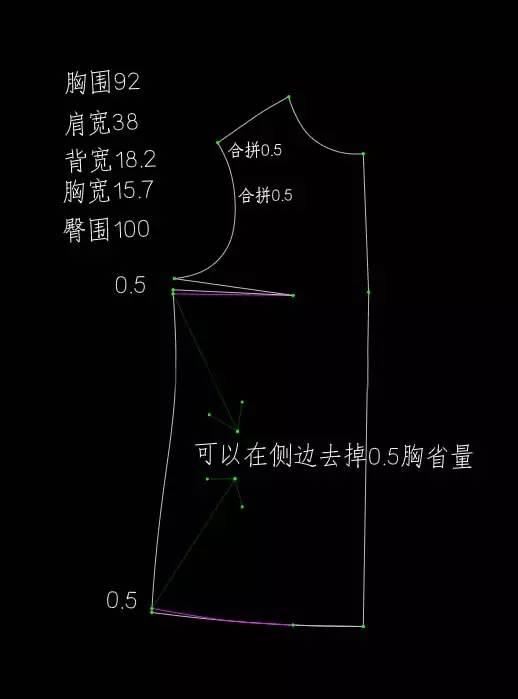 胸背厚度研究和新原型做无胸省变化_纸样
