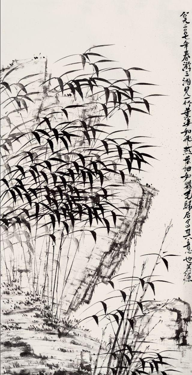 不称画竹圣手却画竹入圣的水墨画家姜子龙墨竹欣赏