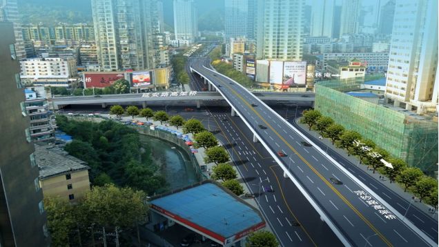 贵阳市延安西路与枣山路交叉口改造工程 (南北向高架桥)可研报告通过