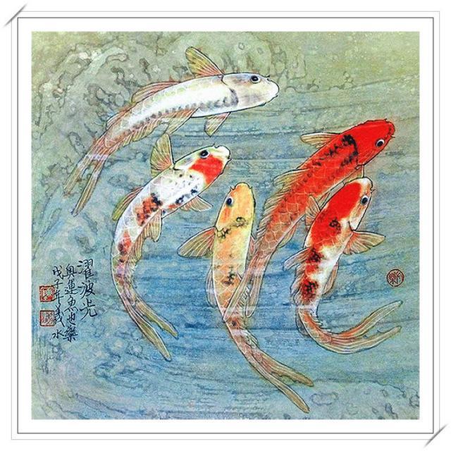 鱼水相融陈义水鱼水画
