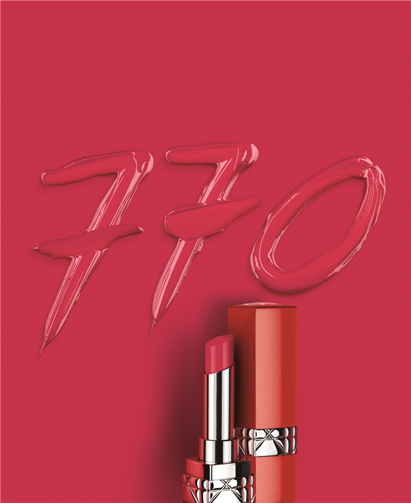 dior迪奥烈艳蓝金挚红唇膏#770 3.