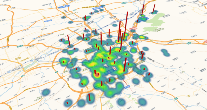 (西安市快充场站热力图)在今年陕西省人民政府办公厅颁布的《陕西省
