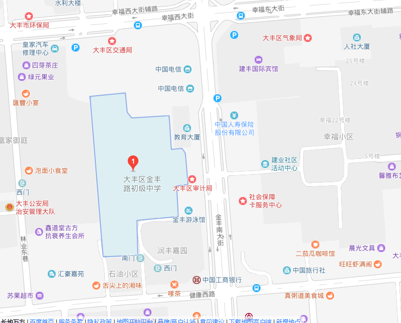 2019年大丰区部分事业单位招聘笔试考点和考场示意图_路线图