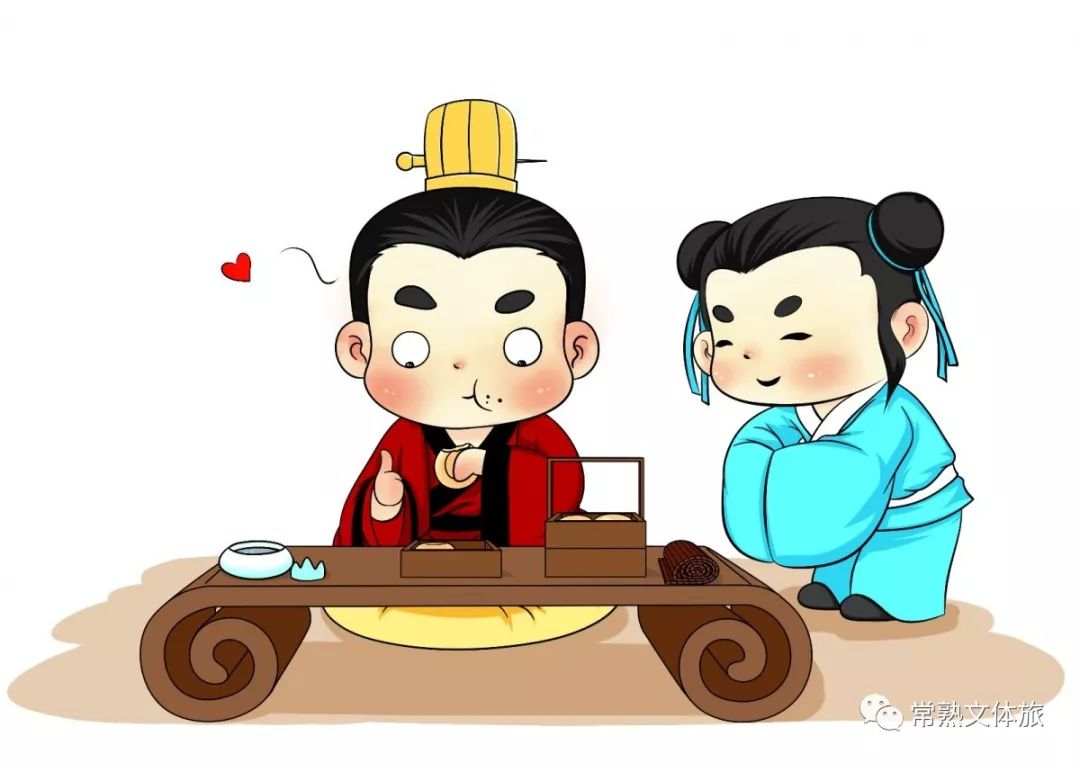 书童常在位于虞山脚下昭名太子读书台北侧的石梅街烧饼店买烧饼给太子