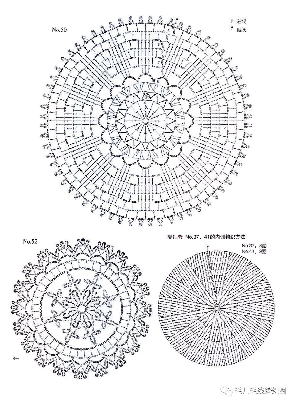 钩针花样图解 圆形图片