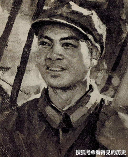 油画《步调一致才能取得胜利》局部,高虹 彭彬 何孔德 作.