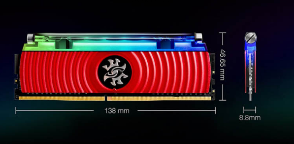 硬件威刚上线水冷rgb内存条8gb2ddr4413314v电压
