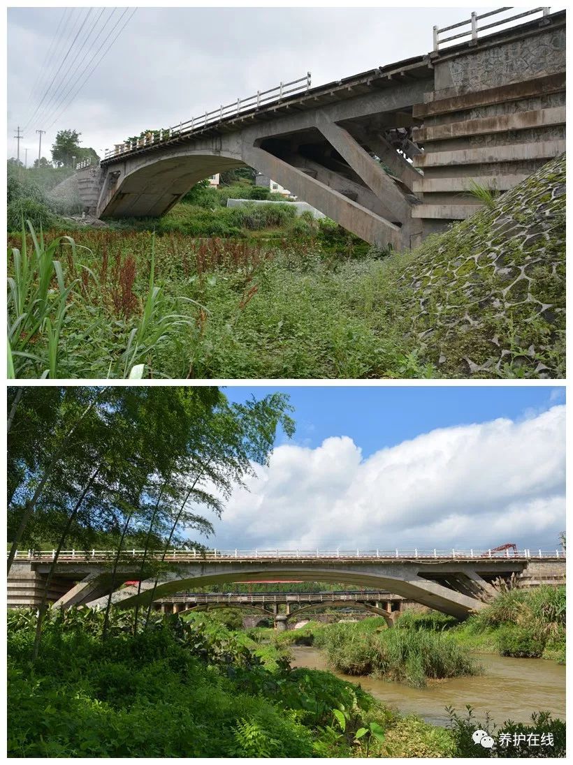 第三座为桁架拱桥,又称斜腿式刚架桥.