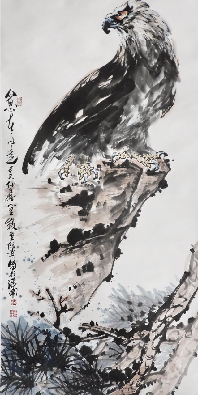 百家艺术 | 奋进之姿 昂扬之态——画鹰人王贵业作品欣赏