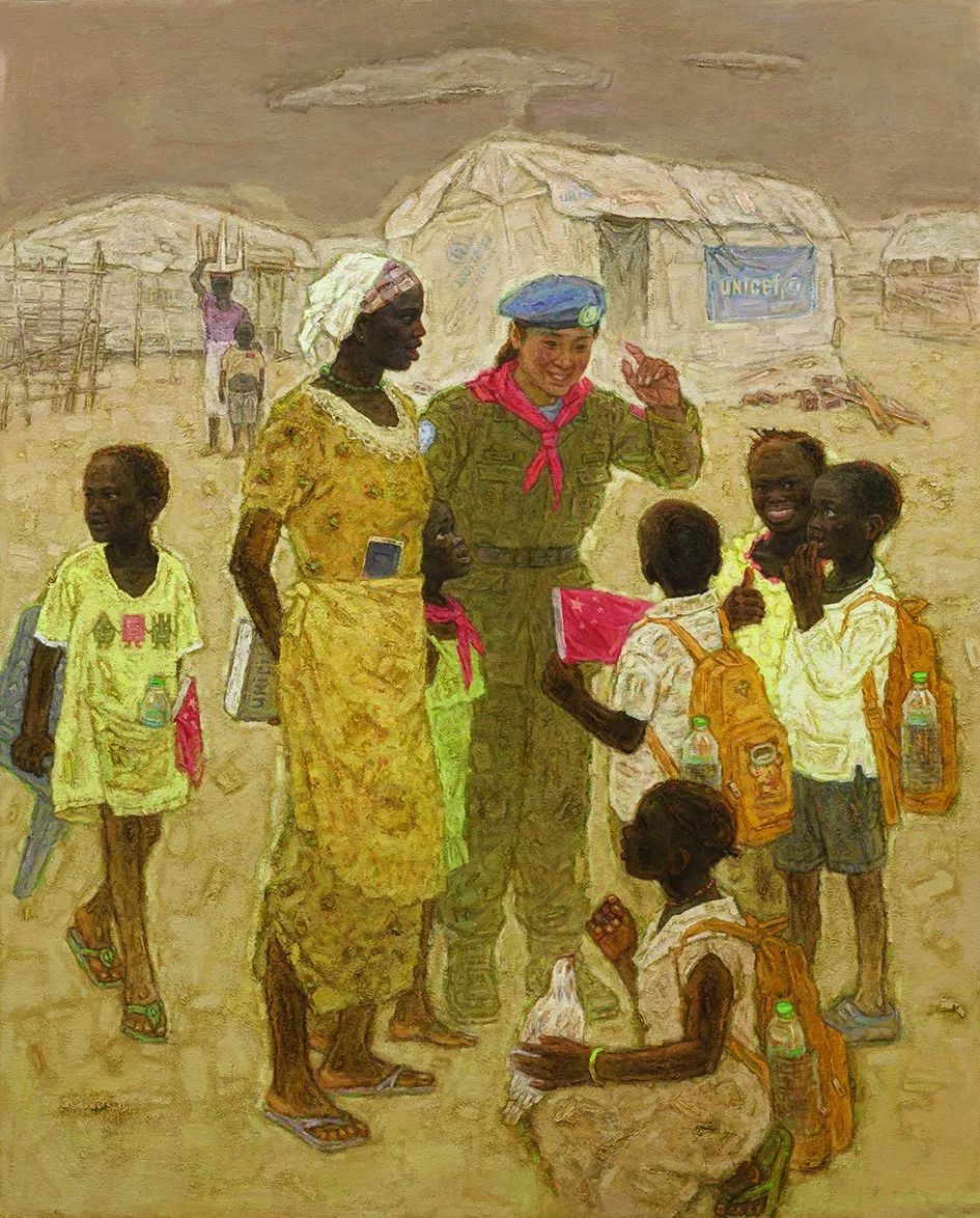 72阮梅,王一帆 《奋斗的青春》150cm×190cm72邓毅,崔猛 《公差日