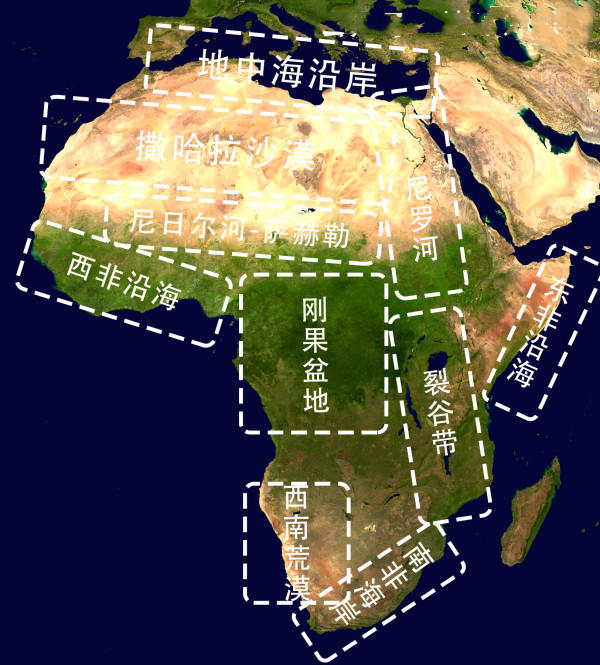 非洲水域分布图图片
