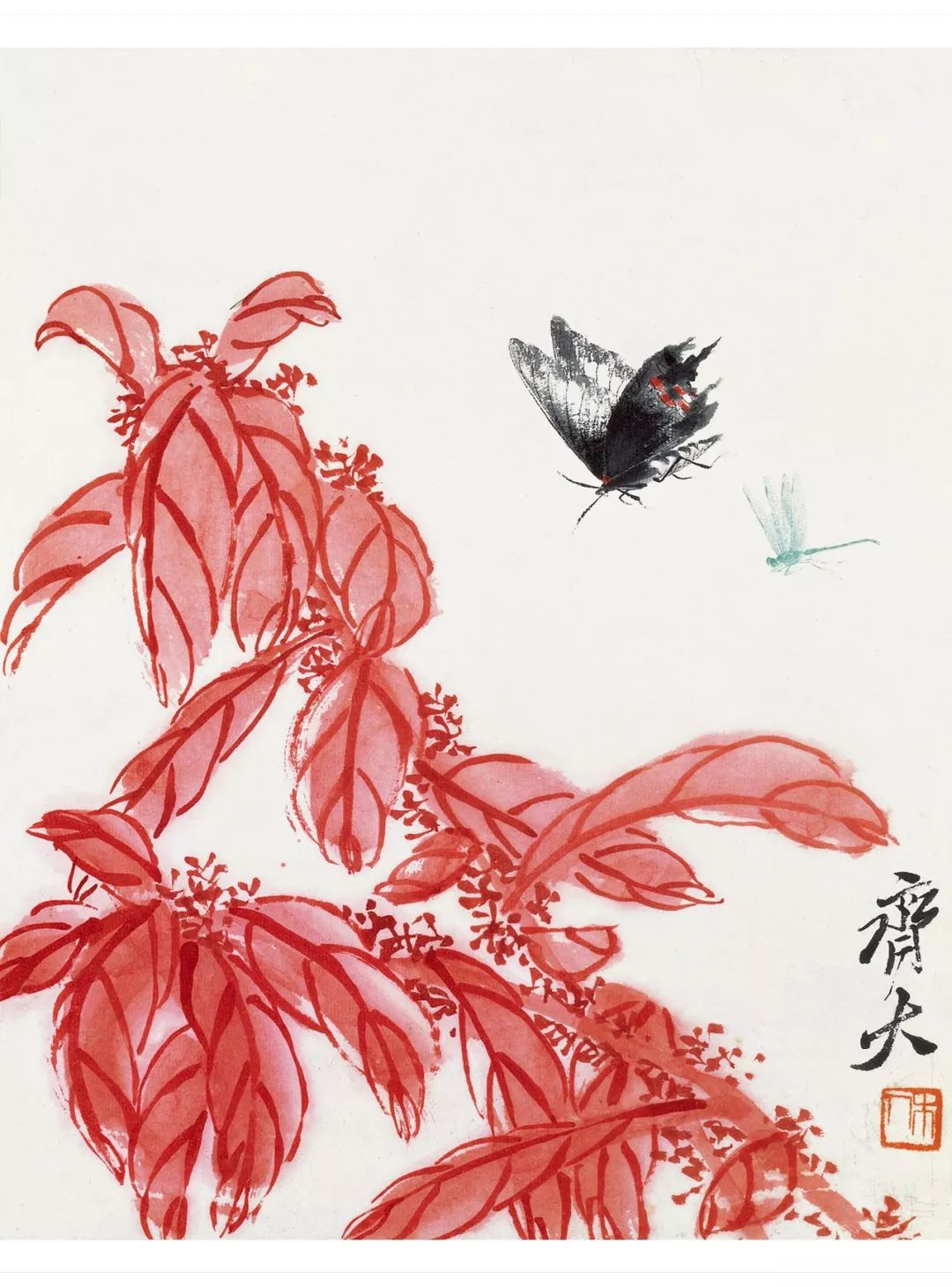 齐白石花鸟虫草小品12幅逸趣横生