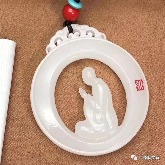 苏工和田白玉雕刻一件悟道不知有几个人能够看得懂