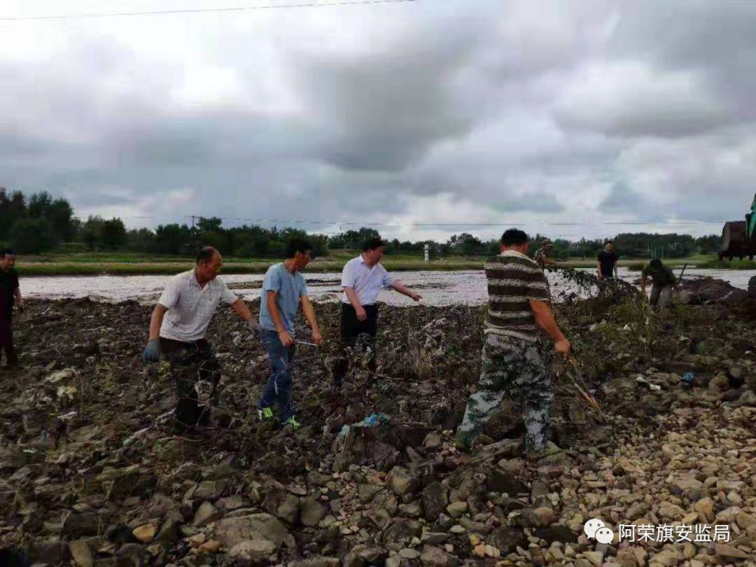 阿荣旗委常委旗政府副旗长姜立波深入阿伦河检查指导防汛抢险救灾工作