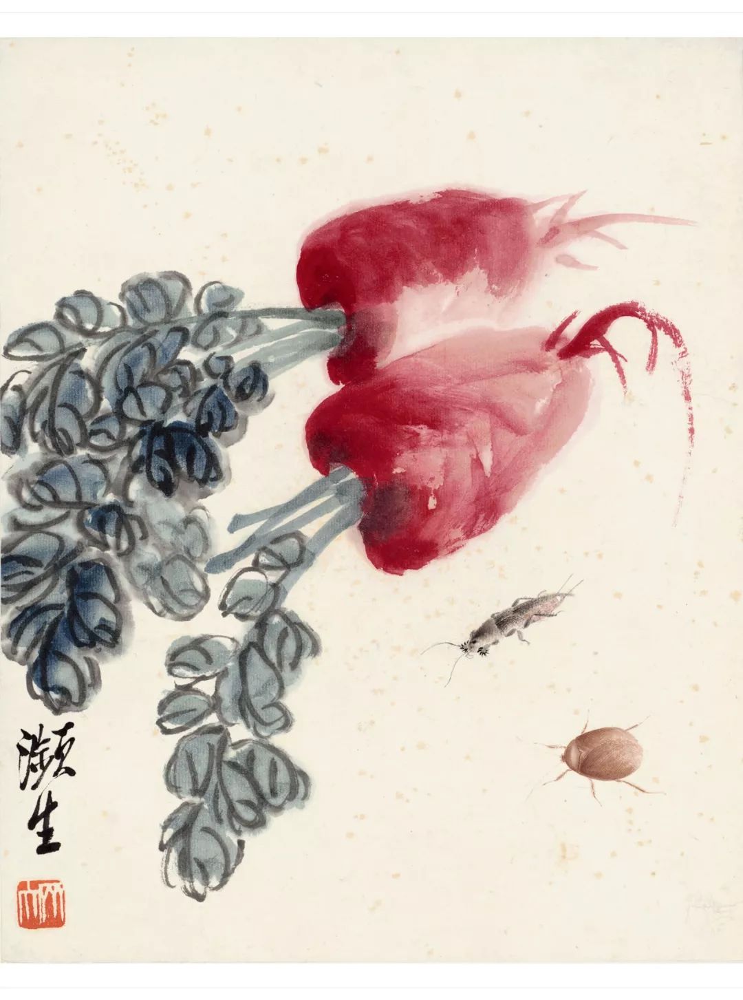 齐白石花鸟虫草小品12幅逸趣横生