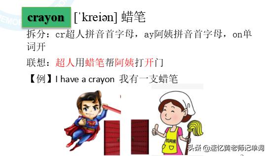 單詞crayon 蠟筆