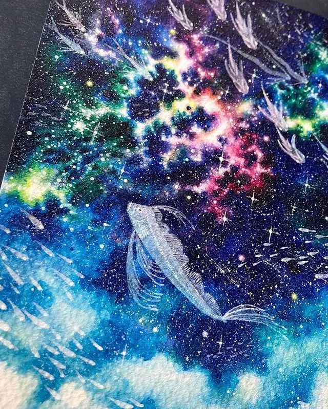 她用食盐做颜料,创作出一幅幅会"消失"的画!_盐水