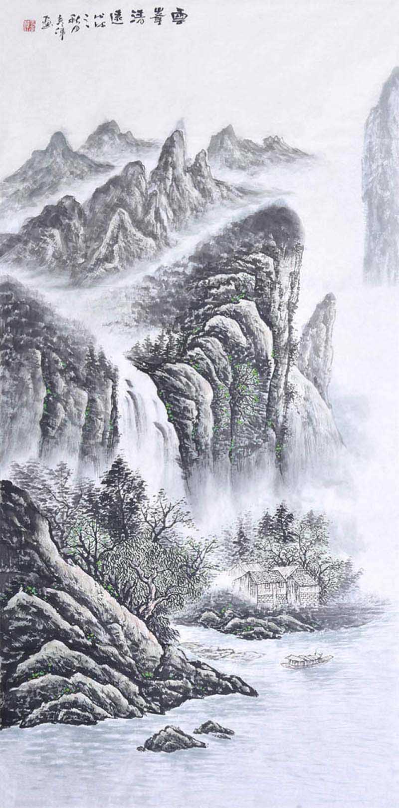 锁屏杂志 山水画图片