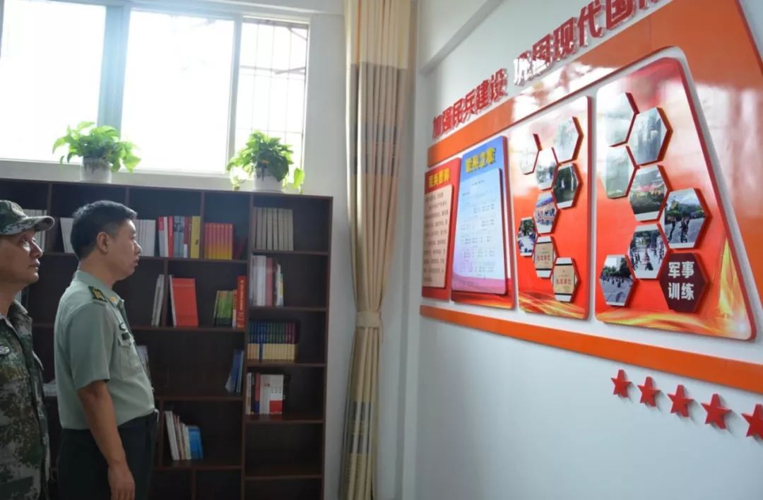 兵役登记站,武装部长办公室,干事办公室兼资料室,民兵活动室,战备物资