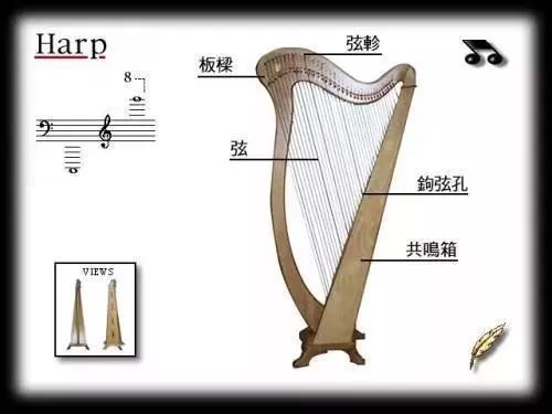 长得简直一毛一样与箜篌有着亲戚关系的竖琴到底什么来头