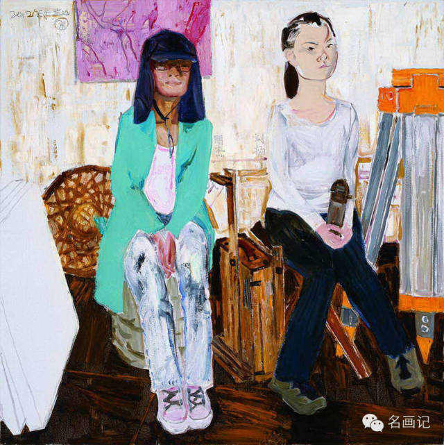 名画记画布上的创造戴士和的写意油画