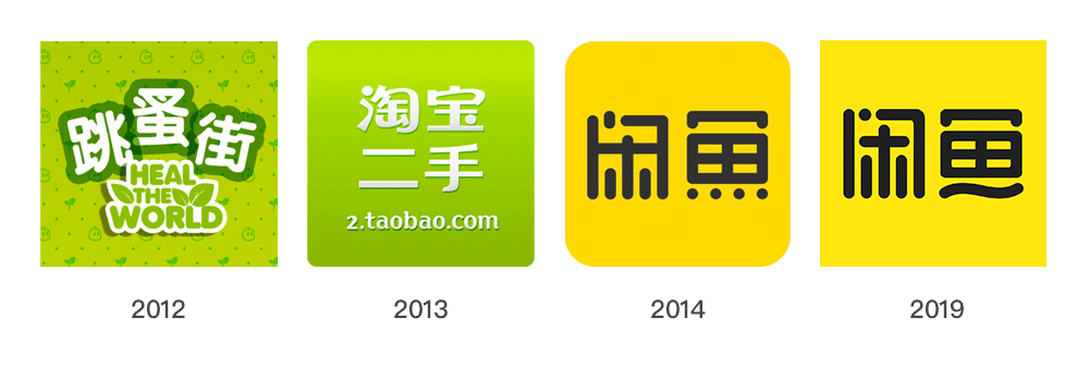 阿里巴巴旗下闲置交易平台咸鱼更换新logo