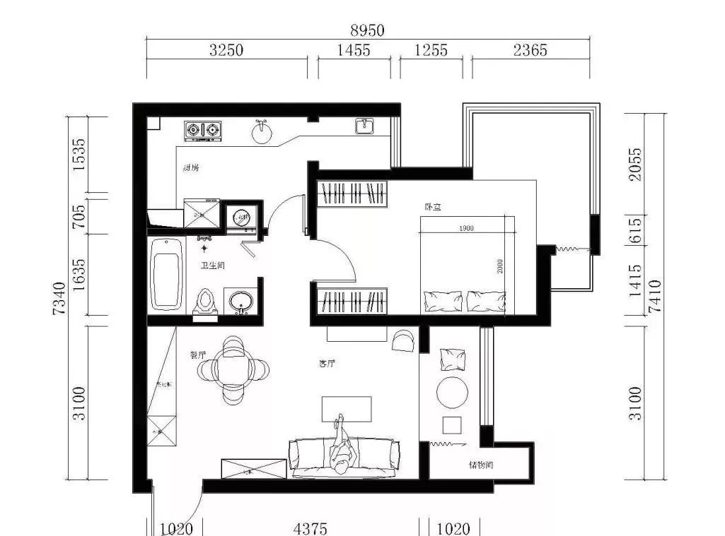 今天分享的是一套建筑面积60平米的简约原木风小户型单身公寓案例