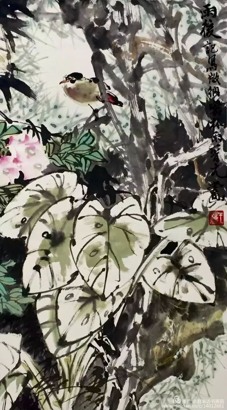 大野山花为你开大花鸟画开宗立派之鼻祖一一王晋元作品