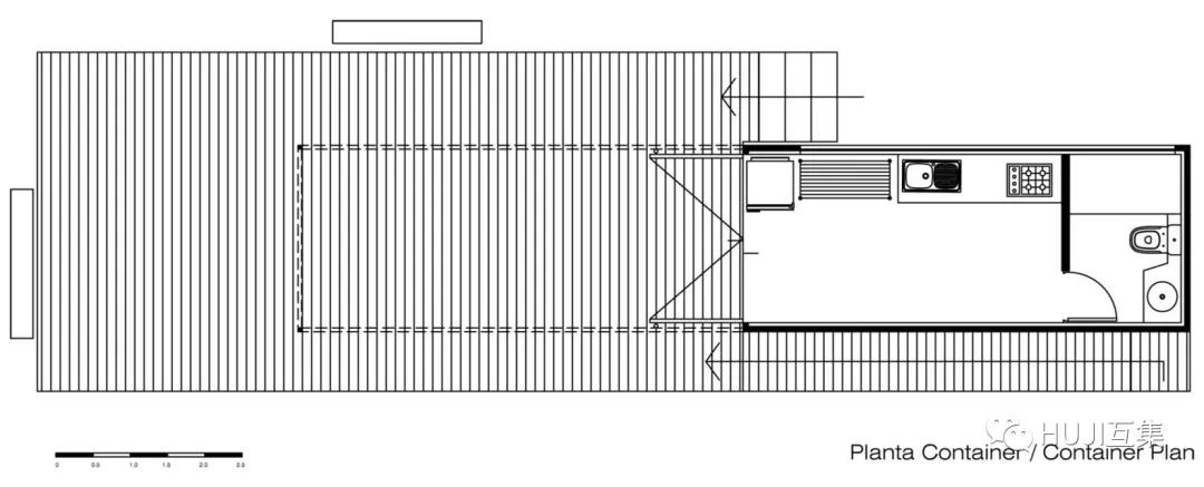 走进模块化建筑get10张使用运输集装箱结构建成的建筑平面图