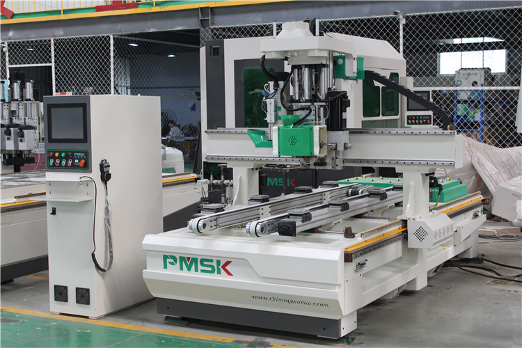 全自动实木门锁孔合页孔一体机