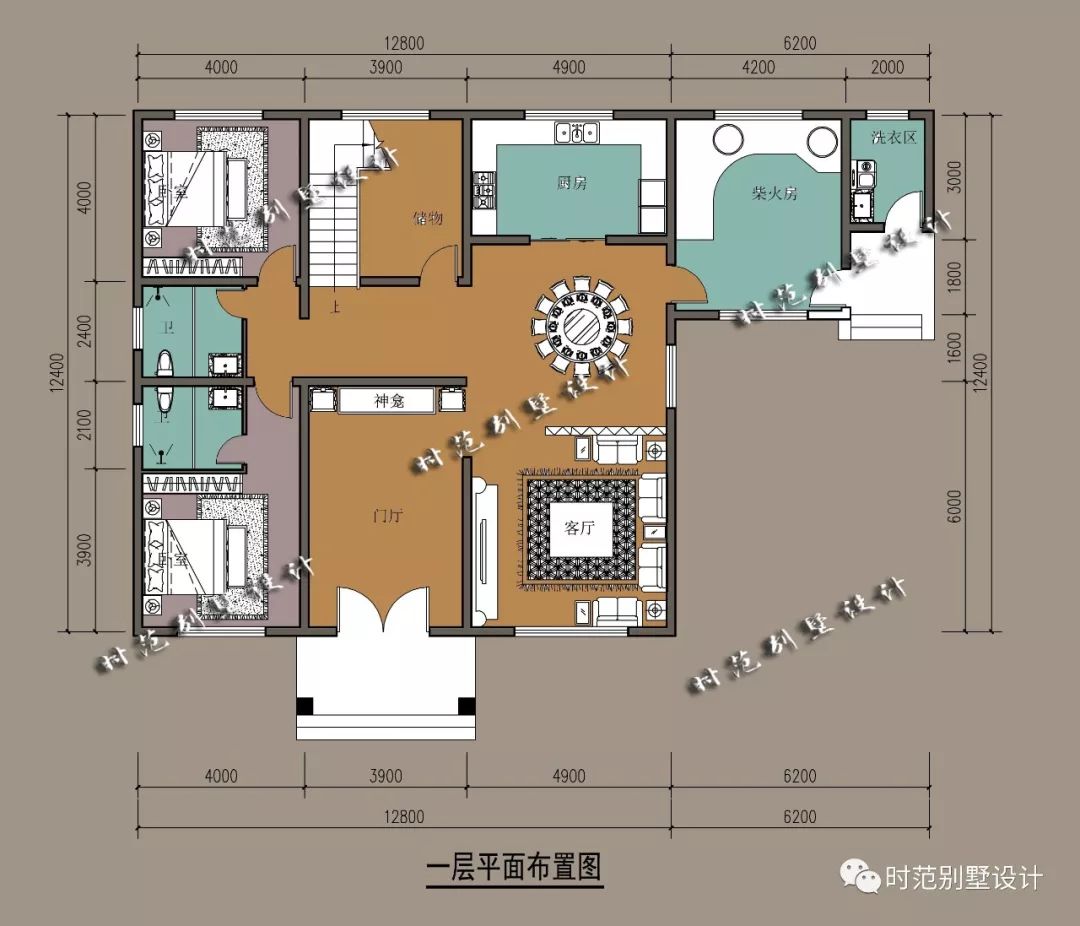 踏步入戶即是玄關,隔斷視線避免入戶見廳兼顧藏風聚氣的風水效果.