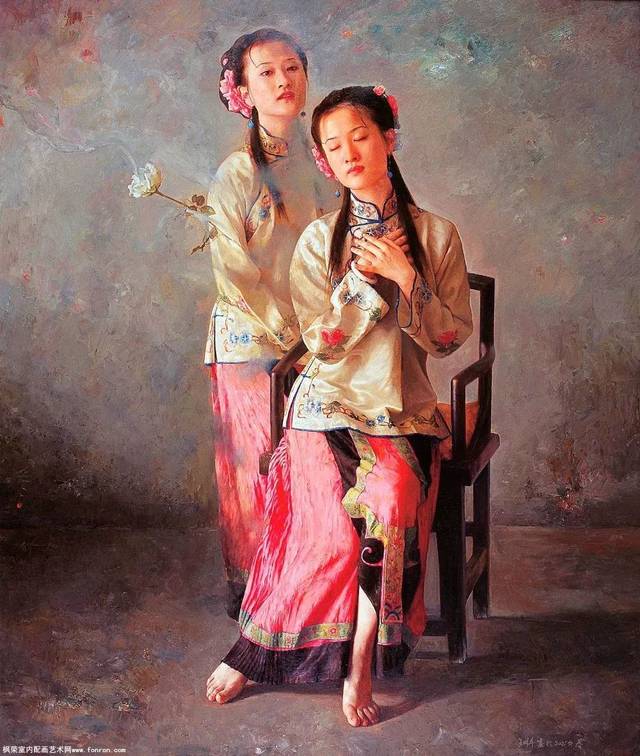 中国知名画家人物肖像油画欣赏2