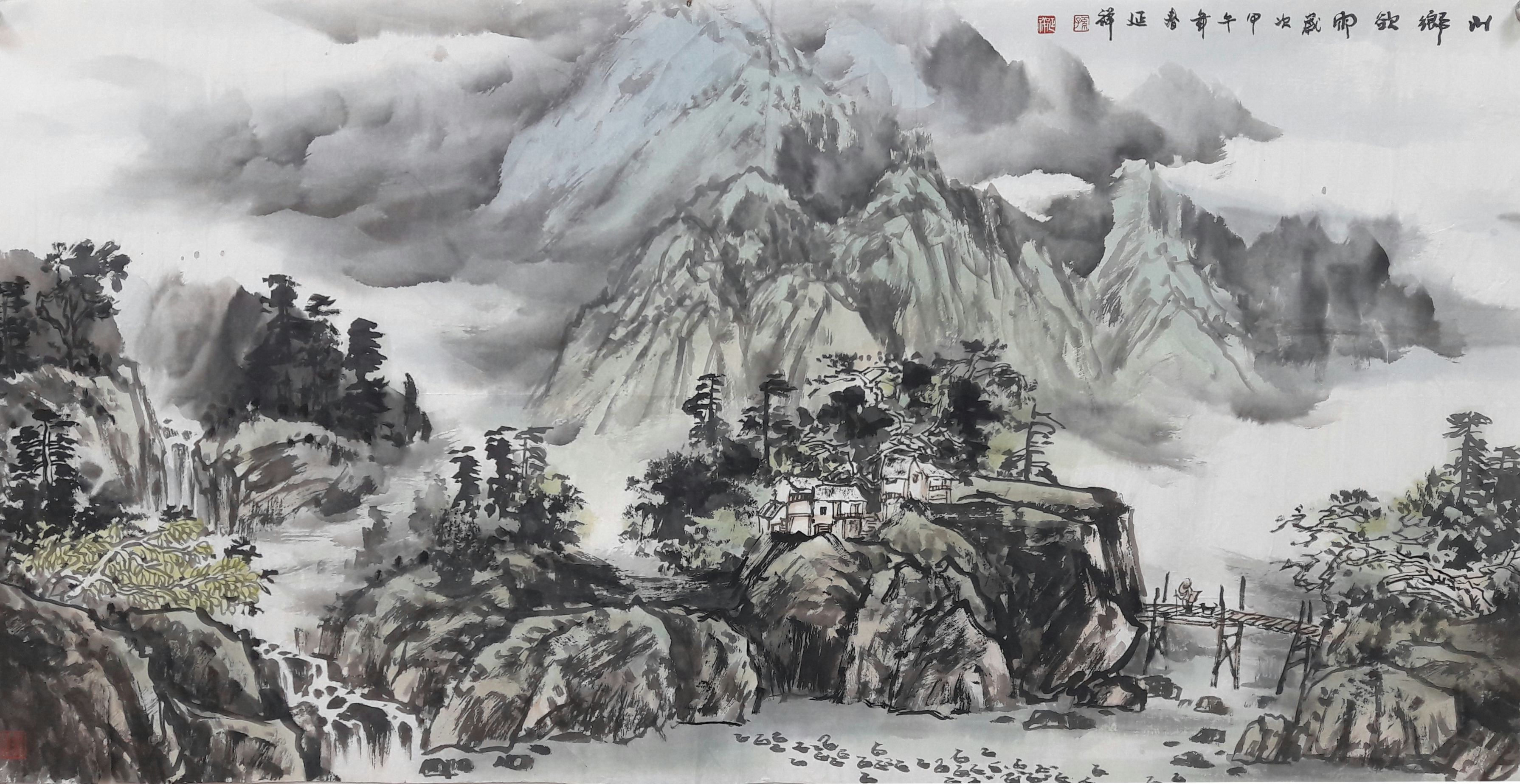 中国画名家画家孙延祥山水画欣赏